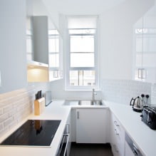 Hvidt køkkensæt: valgmuligheder, kombination, 70 fotos i interiøret-8