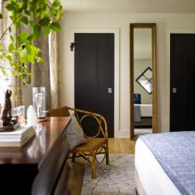 Donkere deuren in het interieur: combinatie met de kleur van de vloer, muren, meubels (60 foto's) -8