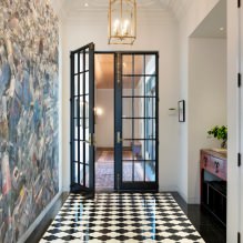 Pintu gelap di kawasan pedalaman: kombinasi dengan warna lantai, dinding, perabot (60 foto) -7