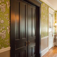 Tmavé dvere v interiéri: kombinácia s farbou podlahy, stien, nábytku (60 fotografií) -4