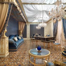Style baroque à l'intérieur de l'appartement: éléments de conception, décoration, mobilier et décoration-13