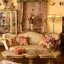 Barok stil i det indre af lejligheden: designfunktioner, dekoration, møbler og indretning-9