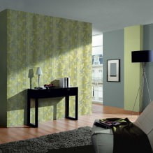 Interieur met behang in groene tinten: ontwerp, combinaties, stijlkeuze, 70 foto's-9
