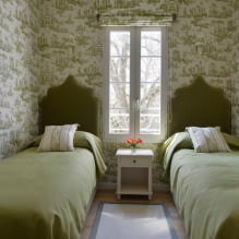 Interior cu tapet în tonuri verzi: design, combinații, alegerea stilului, 70 foto-0