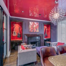 Color vermell a l'interior: valor, combinació, estils, decoració, mobles (80 fotos) -6
