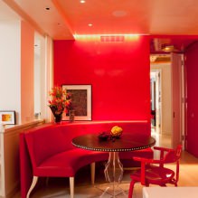 Colore rosso all'interno: valore, combinazione, stili, decorazione, mobili (80 foto) -4