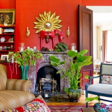Sarkana krāsa interjerā: vērtība, kombinācija, stili, apdare, mēbeles (80 fotoattēli) -3