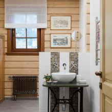 Conception de salle de bain mansardée: caractéristiques de finition, couleur, style, choix de rideaux, 65 photos-13