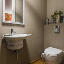 تصميم داخلي صغير للمرحاض: الميزات والتصميم واللون والأناقة وأكثر من 100 صورة - 21
