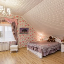 Подреждане на детска стая на таванския етаж: изборът на стил, декорация, мебели и завеси-0