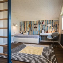 Подреждане на детска стая на таванския етаж: избор на стил, декорация, мебели и завеси-2