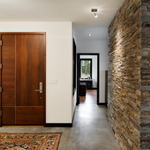 Камък в интериора на коридора: особености на декорацията, видове, цветове, стилове и комбинации-10