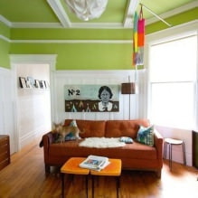 Warna hijau muda di pedalaman: kombinasi, pilihan gaya, hiasan dan perabot (65 foto) -7