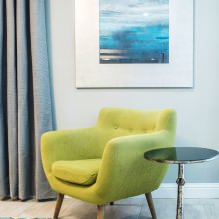 Màu xanh lá cây nhạt trong nội thất: kết hợp, lựa chọn phong cách, trang trí và đồ nội thất (65 ảnh) -0