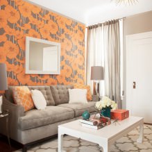 Oranžová barva v interiéru: význam, designové prvky, styly, 60 fotografií-4