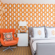 Pomarańczowy kolor we wnętrzu: znaczenie, cechy konstrukcyjne, style, 60 zdjęć-13