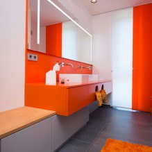 Pomarańczowy kolor we wnętrzu: znaczenie, cechy konstrukcyjne, style, 60 zdjęć-12