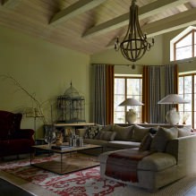 Design interiéru v olivové barvě: kombinace, styly, povrchové úpravy, nábytek, akcenty-0
