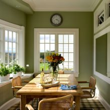 Design interior în culoarea măslin: combinații, stiluri, finisaje, mobilier, accente-12