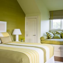 Dizajn interiéru v olivovej farbe: kombinácie, štýly, povrchové úpravy, nábytok, akcenty-13