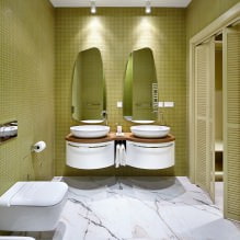 Interiérový design v olivové barvě: kombinace, styly, povrchové úpravy, nábytek, akcenty-3