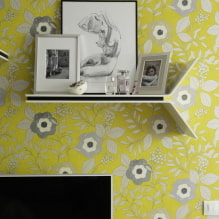 Geel behang in het interieur: soorten, design, combinaties, gordijnenkeuze en stijl-1