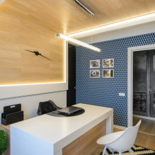 Modré tapety: kombinace, design, výběr záclon, styl a nábytek, 80 fotografií v interiéru -3