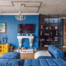Sfondi blu: combinazioni, design, scelta di tende, stile e mobili, 80 foto all'interno -4