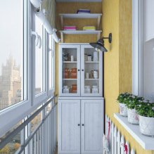 Tapetes uz balkona vai lodžijas: ko var pielīmēt, krāsu izvēle, dizaina idejas, fotogrāfijas interjerā-6