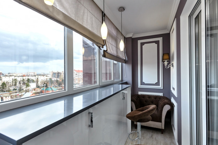 Тапети на балкона или лоджията: какво може да бъде залепено, изборът на цвят, дизайнерски идеи, снимки в интериора