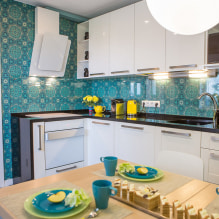 Decorare le pareti della cucina con carta da parati lavabile: 59 foto e idee moderne-1