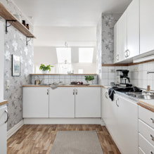 Декориране на стените на кухнята с миещи се тапети: 59 модерни снимки и идеи-3