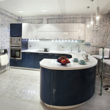 Διακόσμηση των τοίχων της κουζίνας με ταπετσαρία που πλένεται: 59 μοντέρνες φωτογραφίες και ιδέες-4