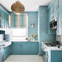 Декориране на стените на кухнята с миещи се тапети: 59 съвременни снимки и идеи-5
