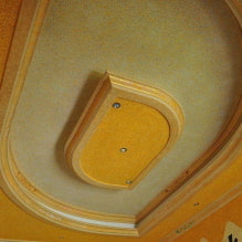 Υγρή ταπετσαρία στην οροφή: φωτογραφία στο εσωτερικό, μοντέρνα παραδείγματα σχεδιασμού-0