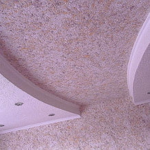 ورق جدران سائل على السقف: صورة في الداخل ، أمثلة حديثة للتصميم -2