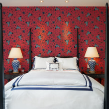 Bourgondisch behang op de muren: soorten, design, tinten, combinatie met andere kleuren, gordijnen, meubels-0