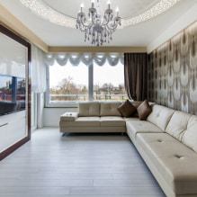 Hnedé tapety v interiéri: typy, dizajn, kombinácia s inými farbami, záclony, nábytok-4