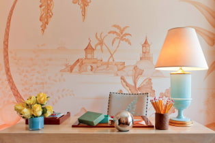 Şeftali renginde duvar kağıdı: çeşitleri, tasarım fikirleri, perdeler ve mobilyalarla kombinasyon