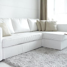 Sofa putih di pedalaman: 70 foto moden dan idea reka bentuk-3