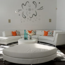 Λευκός καναπές στο εσωτερικό: 70 μοντέρνες φωτογραφίες και ιδέες σχεδιασμού-4