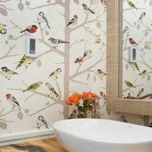 Декорация на стена с тапет с птици: 59 съвременни снимки и идеи-0