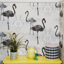 Декорация на стена с тапет с птици: 59 съвременни снимки и идеи-3