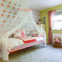 Tapeta v detskej izbe pre dievčatá: 68 moderných nápadov, fotografie v interiéri-5