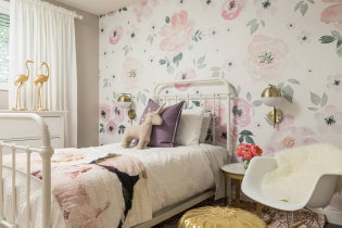 Papier peint dans la chambre des filles: 68 idées modernes, photo à l'intérieur