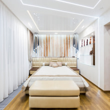 Tavan alb: tipuri, design, fotografie, combinație cu tapet și etaj-1