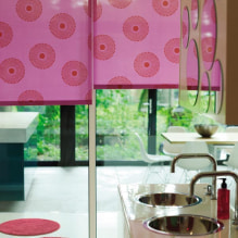 Designideer til lyserøde gardiner i interiøret-4