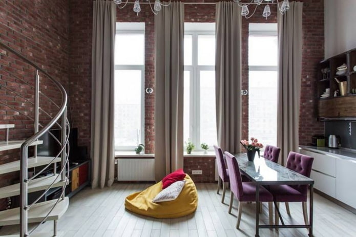 Idees de disseny modernes per a cortines a l’estil loft