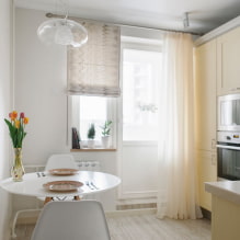 Завеси за кухнята с балконска врата - модерни варианти на дизайн-3