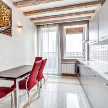 Záclony do kuchyně s balkonovými dveřmi - možnosti moderního designu-6